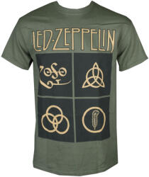 NNM tricou bărbați LED ZEPPELIN - GOLD SYMBOLS & BLACK SQUARES - RTLZETSOGGOL