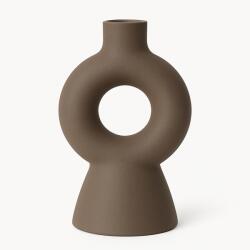  Modern dekoratív kerámia váza matt barna 15 cm (arttwist)