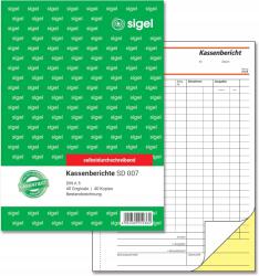 Sigel SD007 pénztárjelentés/készletkimutatás A5 2 x 40 lap (121237)