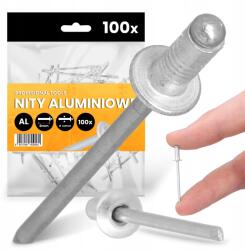 TRCR 100x Törhető Szegecsek 4, 8x8 mm Alumínium Acél Horganyzott Rozsdamentes Iu szegecs (SE030311356)