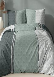 4sleep Flanel ágyneműhuzat 140x200 +70x90 Geometrikus formák zöld alapon (4EW0032)
