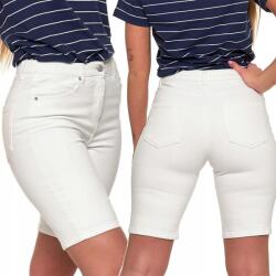 Moraj farmer rövidnadrág Női Térdig Érő divatos Nyári S (KSD3900 JEANS BIAŁY)