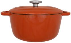 Cosy&Trendy Oală fontă emailată cu capac 24 cm 4, 6 L Ruginiu Fontestic Cosy & Trendy 2942324