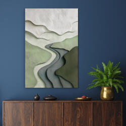 DUBLEZ Tablou din lemn - Peisaj abstract