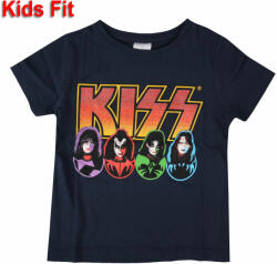 ROCK OFF детска тениска KISS - Logo Faces & Icons - NAVY - ROCK OFF - KISSTS14BN