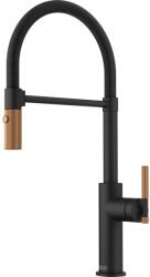 Franke Baterie Maris Stripes Semi Pro Matte Black-Cooper (115.0747.680) Chiuveta