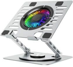 Wozinsky Stand/Cooler notebook Wozinsky WDCX-X16-AS CoolBase RGB 360° Silver (WDCX-X16-AS Silver) Suport laptop