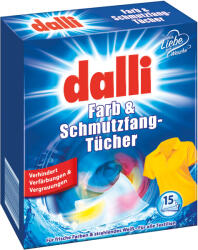 Dalli Servetele ce capteaza culorile Colour Catcher Dalli 15 buc/cutie pentru masina de spalat rufe (4012400521005)