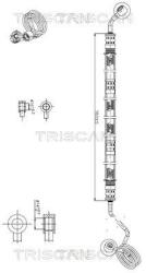 TRISCAN Furtun hidraulic, sistem de directie TRISCAN 8516 29033 (8516 29033)