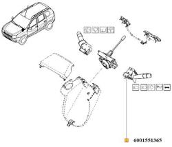 Original Renault Comutator coloana directie ORIGINAL RENAULT 6001551365 (6001551365)