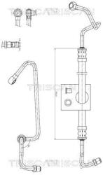 TRISCAN Furtun hidraulic, sistem de directie TRISCAN 8516 27003 (8516 27003)