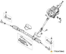 Original Renault Cap de bara ORIGINAL RENAULT 7701 475 842 (7701 475 842)