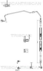 TRISCAN Furtun hidraulic, sistem de directie TRISCAN 8516 40002 (8516 40002)