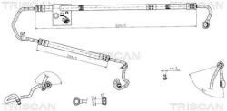 TRISCAN Furtun hidraulic, sistem de directie TRISCAN 8516 23011 (8516 23011)