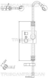 TRISCAN Furtun hidraulic, sistem de directie TRISCAN 8516 11030 (8516 11030)