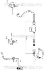 TRISCAN Furtun hidraulic, sistem de directie TRISCAN 8516 24003 (8516 24003)