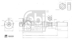 Febi Bilstein Articulatie axiala, cap de bara FEBI BILSTEIN 185059 (185059)