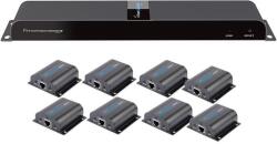 Techly HDMI Extender Splitter 1x8 1080p60Hz via Twisted Pair Cat6 Cable up to 40m (IDATA-EX-HL81TY)