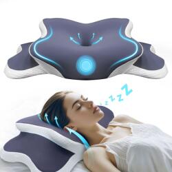 Rilextec Ergonomikus memóriahabos nyakpárna nyaki gerinctámasszal nyakfájás ellen (MNA-02)
