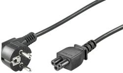 Well Cablu alimentare laptop Schuko tata 90 grade - IEC320-C5 mama negru 1.8m VDE (CABLE-712-1.8-WL)