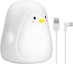Goobay Lampa de veghe LED Pinguin, iluminare multicolora, 3 moduri, 55lm, pana la 10 ore, Goobay (EL-NIGHT-PENGUIN/RGB-GBAY)
