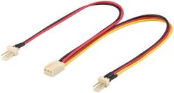 Goobay Cablu alimentare PC 2x Fan (3pin) tata - Fan mama (3pin), Goobay (CABLE-PC-2X3P/3P-GBAY)