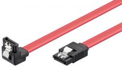Goobay Cablu de date SATA 6 Gb/s, SATA 7-pini tata - SATA 7-pini tata cotit, 0.5m, rosu, Goobay (CABLE-HDD-SATA/0.5RD/90)