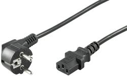 Well Cablu de alimentare calculator Schuko 90 grade tata - CCE mama negru 1.5m (CABLE-703-1.5-WL) - vitacom