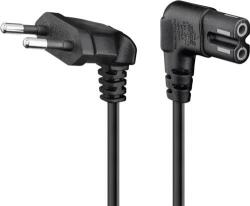 Goobay Cablu de alimentare TV cu conectori cotiti CEE 7/16 - IEC-60320-C7 negru 5m (CABLE-PW-CEE7-IEC7-5.00BK)