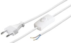 Goobay Cablu de alimentare Euro la 2 fire cu intrerupator 1.5m, alb Goobay (CABLE-EURO/SW-OPEN-1.5WE)