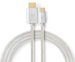 Nedis Cablu USB-C tata - HDMI tata, 4K 60Hz, 2m, aluminiu, Nedis (CCTB64655AL20)