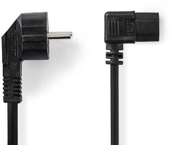 Nedis Cablu de alimentare Schuko tata cotit - IEC-320-C13 cotit, 10m negru, Nedis (CEGL10020BK100)