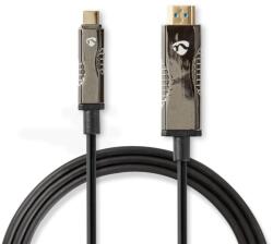 Nedis Cablu USB-C la HDMI, AOC, Tip-C tata - HDMI tata, 5 m, negru, Nedis (CCBG6410BK50)