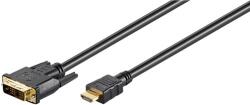 Goobay Cablu HDMI/DVI-D tata - DVI-D (18+1) tata contacte aurite 2m, Goobay (CABLE-551G/2.0)
