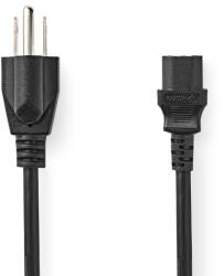 Nedis Cablu de alimentare USA tata - IEC-320-C13, 2m, negru, Nedis (CEGL11500BK20)