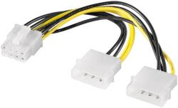 Goobay Cablu de alimentare 2x 5.25 - PCI Express 8p 0.15m (CABLE-PCI8P-2X5.25-0.15)