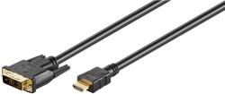Goobay Cablu HDMI/DVI-D tata - DVI-D (18+1) tata contacte aurite 3m Goobay (CABLE-551G/3.0)