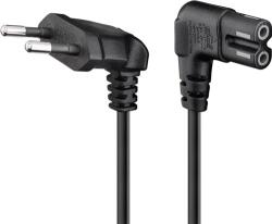 Goobay Cablu de alimentare TV cu conectori cotiti CEE 7/16 - IEC-60320-C7 negru 1.5m (CABLE-PW-CEE7-IEC7-1.50BK)