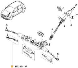 Original Renault Cap de bara ORIGINAL RENAULT 485200410R (485200410R)