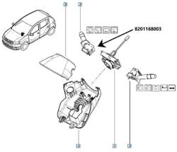 Renault comutator stergator ORIGINAL RENAULT 8201 168 003 (8201 168 003)
