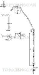 TRISCAN Furtun hidraulic, sistem de directie TRISCAN 8516 16055 (8516 16055)