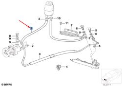 Original Bmw Furtun hidraulic de directie [rezervor catre pompa] ORIGINAL BMW 3241 1093460 (32 41 1 093 460)