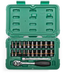 SATA törtcsavar kihajtó dugókulcs készlet 23 része st09138 7-19mm