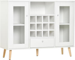 HOMCOM Dulap de bucatarie cu suport de sticle HOMCOM, PAL, alb, 100x33x80cm | Aosom Romania (835-397) Bufet