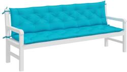vidaXL 2 db türkizkék szövet kerti padpárna 200 x 50 x 7 cm 361753 (361753)