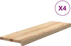 vidaXL Lépcsőfokok 4 db Kezeletlen tömör tölgy 90x25x2 cm 3282895 (3282895)