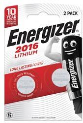 Energizer gombelem CR2016, lítium, 2db/csomag (ENERGIZER_E301021901) (ENERGIZER_E301021901)