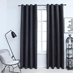 vidaXL 2 db antracitszürke sötétítőfüggöny fémgyűrűkkel 140 x 245cm (134460)