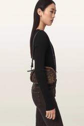 AllSaints чанта crossbody дамска от велур ROSALIE (W722XD)
