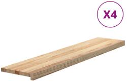 vidaXL Lépcsőfokok 4 db Kezeletlen tömör tölgy 120x30x2 cm 3282904 (3282904)